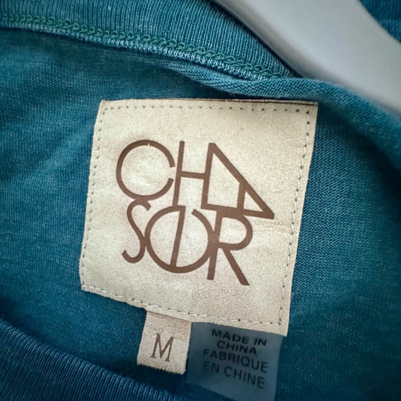 NWOT CHASER  Teal Long Sleeve Top with Cut-Outs - Picture 6 of 6